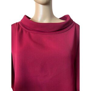 Long Sleeve Burgundy Cowl Neck Top Size XXL Very elegant